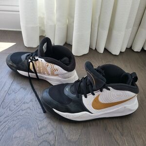 Nike Kids Shoes Black and Gold
